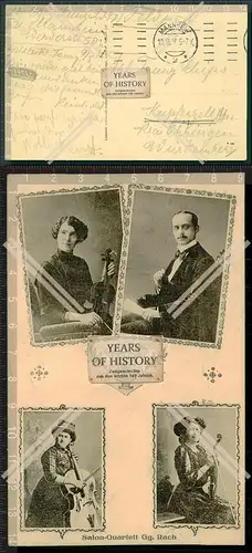 Orig. AK Salon Quartett Gg.Rach 1916 Mannheim gelaufen