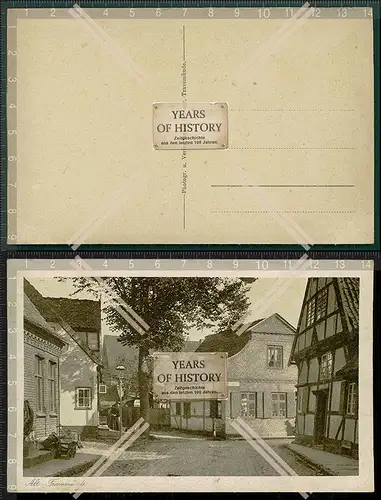 Orig. AK Alt Travemünde Lübeck Straßenansicht der Fachwerkhäuser 1933