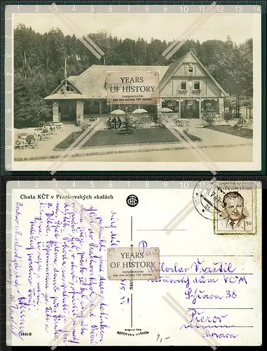 Orig. Foto AK KCT Chata Prachov Brzeska Libun Tschechien Böhmen Hotel 