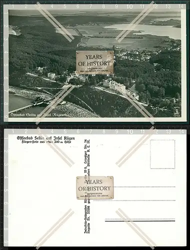 Orig. Foto AK Ostseebad Sellin Insel Rügen Mecklenburg-Vorpommern Luftbild Fli