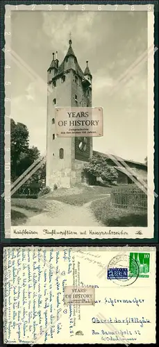 Orig. Foto AK Kaufbeuren Fünfknopfturm mit Kriegswahrzeichen
