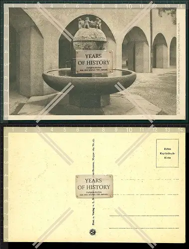 Orig. AK Stuttgart 1908 Brunnen in der Bürgerschule von Professor Theodor Fisc