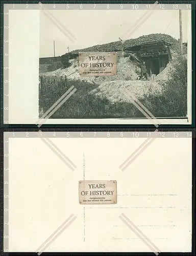 Orig. Foto AK 1.WK Frankreich Bunker Shelter 1915