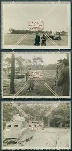 Foto 3x Repro Deutsche Panzer Tank im Gelände