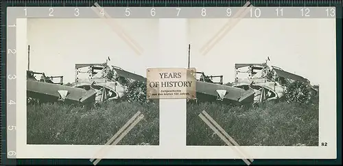 Stereo Foto  Flugzeug Airplane englischen Bomber an der französischen Küste B