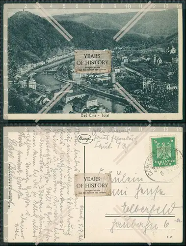 AK Bad Ems Stadt Ansicht Stengel Karte 1926 gelaufen