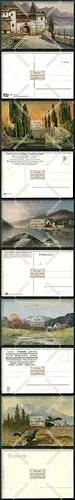 Orig. AK 5x Künstler Karten Landschaft Gemälde und andere 