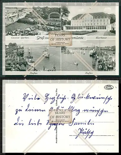 Orig. Foto AK Lübeck Travemünde Hafen Dampfer Schiffe uvm