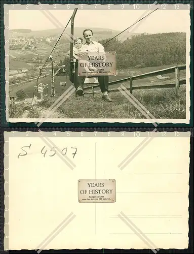 Orig. Foto AK Seilbahn Einsitzer Braunlage Thale Hahnenklee o. Bad Lauterberg ?