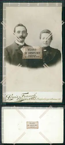 CDV Foto Dame mit Ehemann Atelier Louis Frank Düsseldorf 1895