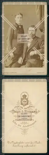CDV Foto Dame mit Mann Ehepaar Atelier Thies und Norddahl Hannover 1895