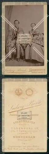 CDV Foto Familie Mann Frau zwei Kinder Atelier Brade Bremerhaven 1895