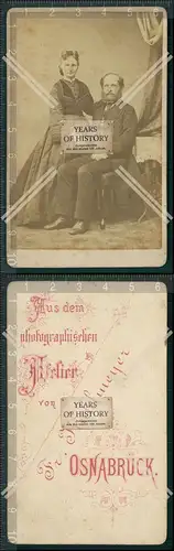 CDV Foto Liebespaar Hand in Hand Atelier Kahlmeyer Osnabrück 1890