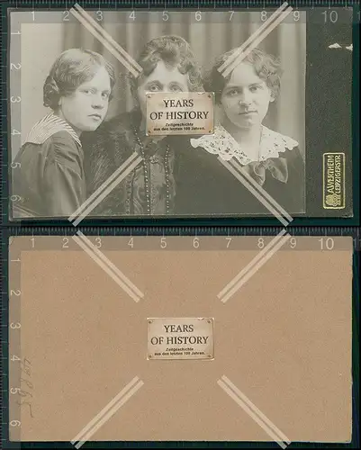 CDV Foto Mutter mit Töchter Atelier in Wertheim 1895