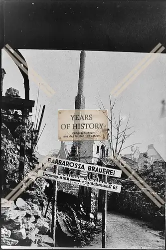 Foto Köln 1944-46 Barbarossa Brauerei zwischen Barbarossaplatz und Pantaleonswal
