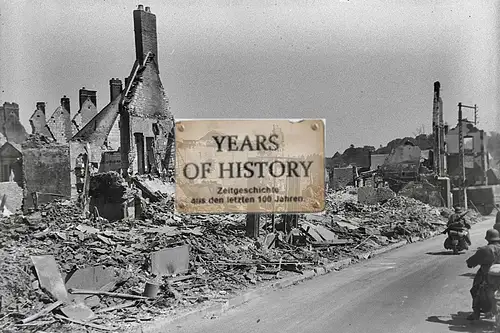 Foto kein Zeitgenössisches Original Frankreich zerstörte Häuser 