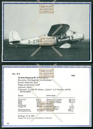 Do-K3 Verkehrsflugzeug Walter Castor Flugzeug airplane aircraft