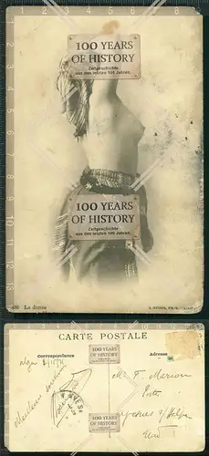 Orig. Foto AK Akt junge Dame gel. 1910