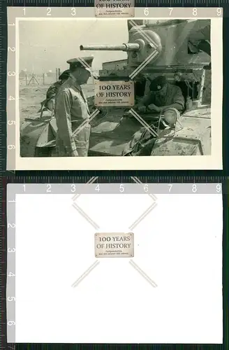Repro Foto Panzer Tank Afrika Engländer gezackte Büttenrand altes Papier