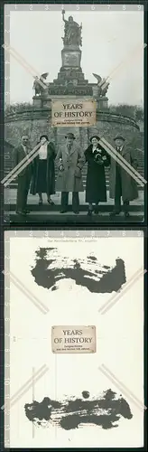 Foto AK Rüdesheim am Rhein Niederwald vor Denkmal Monarchie und Adel 