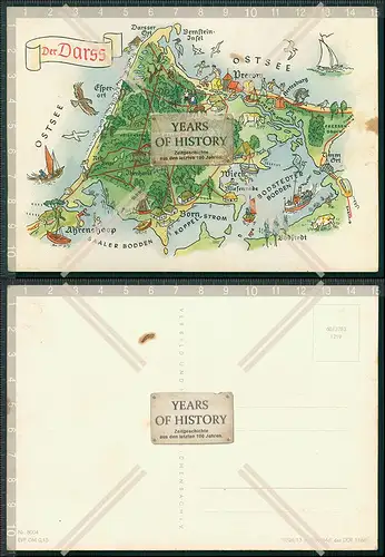 AK Landkarte der Darss Bodden und vieles mehr