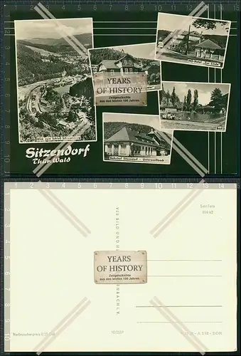AK Sitzendorf Saalfeld Thüringen Bahnhof Badeanstalt Hotel Erholungsheim
