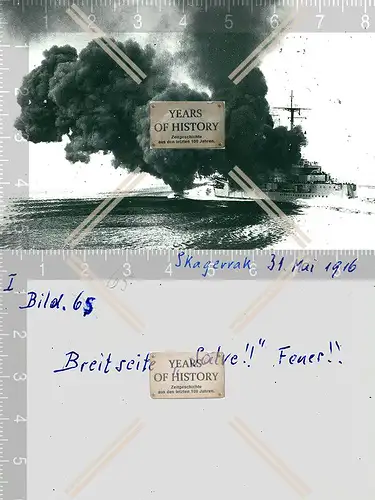 Foto Kriegsschiff Kaiserliche Marine Breitseite Salve Feuer 1916