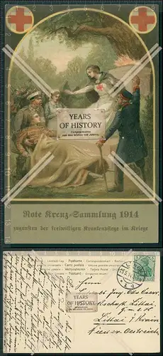 AK Sammlung Rotes Kreuz 1914 gel. für freiwillige Krankenpflege im Kriege - Ve