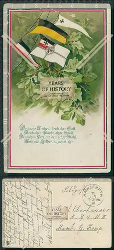 AK 1. WK patriotische Karte Feldpost 1918 gelaufen deutsche Freiheit Deutscher 