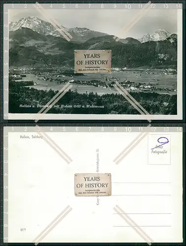 Foto AK Hallein und Dürnberg mit hohen Göll und Watzmann