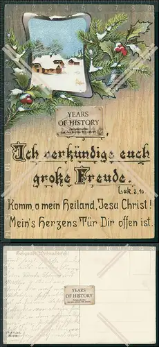 AK Siehe, ich verkündige euch große Freude... gesegnetes Weihnachtsfest Haus 