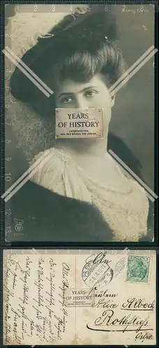 AK Hübsche junge Dame mit Hut um 1900