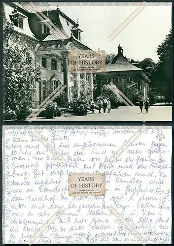 Foto AK Übergröße 21x14 cm Pillnitz Sachsen Eingangsportal vom Schloss 
