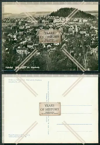 Foto AK Pößneck Saale-Orla Thüringen Panorama mit Blick gegen die Altenburg