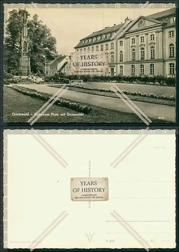 Foto AK Greifswald Rubenowplatz mit Universität Mecklenburg-Vorpommern 