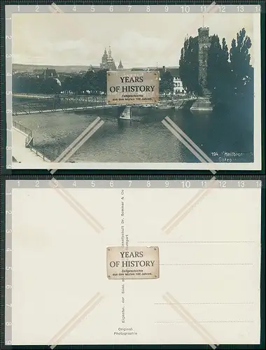 Foto AK Heilbronn Neckarbrücke Panorama um 1940 mit