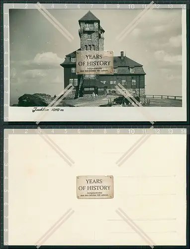 Foto AK Jested Jeschken Region Reichenberg Baude Schutzhütte 1936