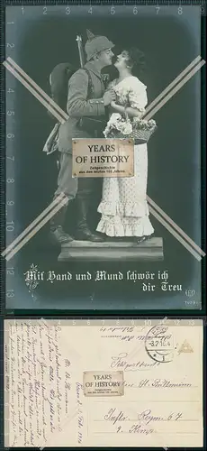 AK  1. WK Weltkrieg Künstler Feldpost 1915 Essen im Ruhrgebiet gelaufen