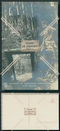 AK  1. WK Weltkrieg Unterstände mit aufgeworfenem Artillerie Schutz Argonnen