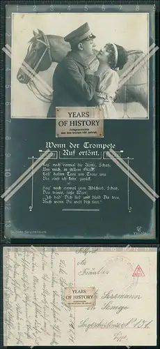 AK  1. WK Weltkrieg Künstler Feldpost Karte gel. nach Lemgo Detmold Lippe 1917