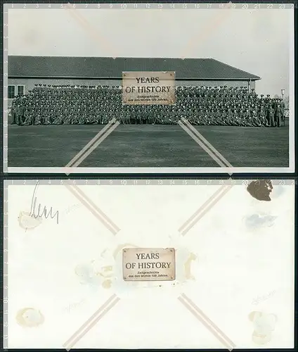 Foto 24×14 cm Soldaten Luftwaffe große Gruppe Kaserne