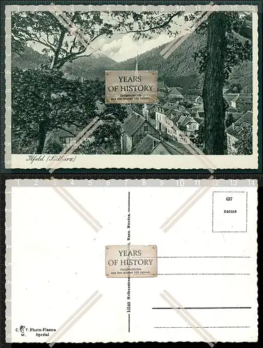 Orig. AK Ilfeld Ihlefeld Harztor Südharz Dorf Ansicht mit Kirche