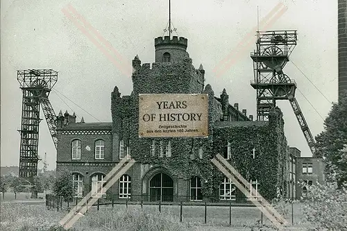 Foto Dortmund Zeche Bergwerk Fördertürme Gebäude Gelsenkirchen Recklinghause