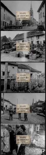 5x Foto kein Zeitgenössisches Original Soldaten Quartier im Dorf Frankreich Belg