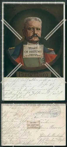 AK 1. WK Paul von Hindenburg Portrait 1916 Feldpost bayrisches Infanterieregime