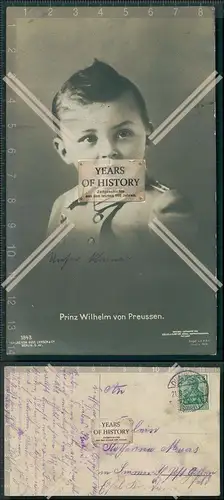 AK Porträt der kleine Prinz Wilhelm von Preußen als Knabe 1915 gelaufen