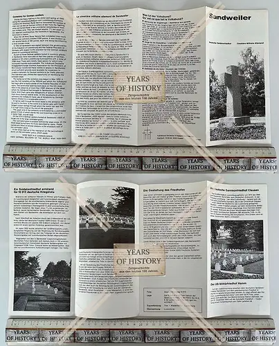 Kriegsgräberstätte Sandweiler Soldatenfriedhof Faltblatt Volksbund