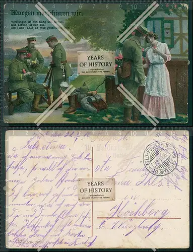 AK 1. WK Künstler Bayrisches Feldartillerie Regiment Nr. 19 gel. Feldpost 1915