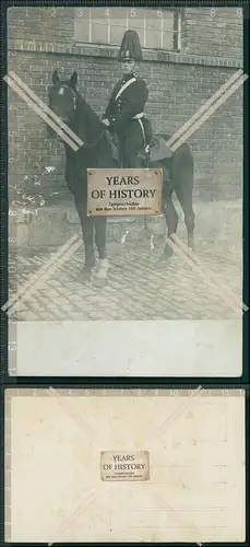 Foto AK 1. WK Soldat mit Pferd 1917