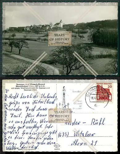 Foto AK Neunkirchen Odenwald Wallfahrtskirche St. Cosmas und Damian Karte mit K